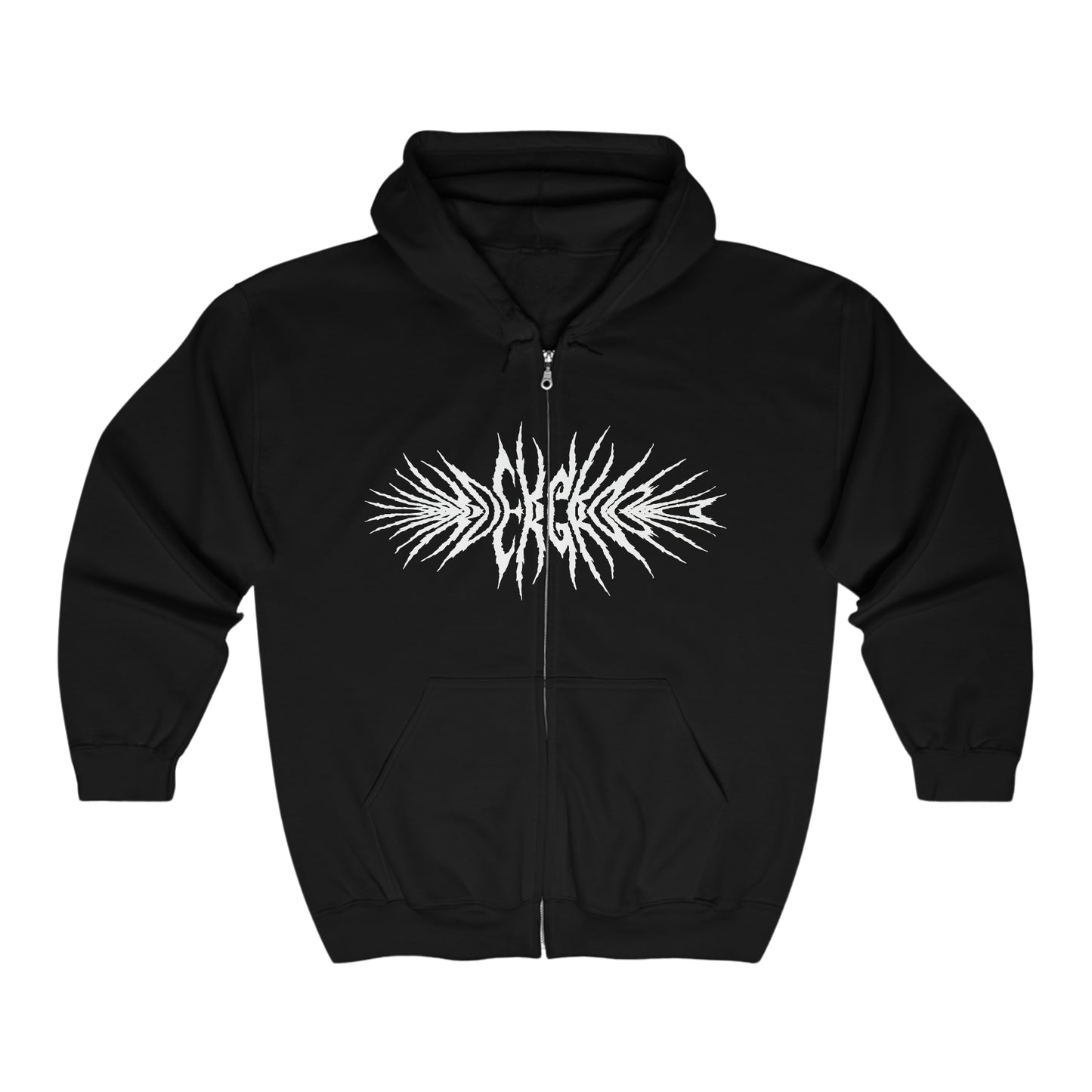 SPLATTER Harderground - Unisex Heavy Blend™ Full Zip Hooded Sweatshirt - Front logo