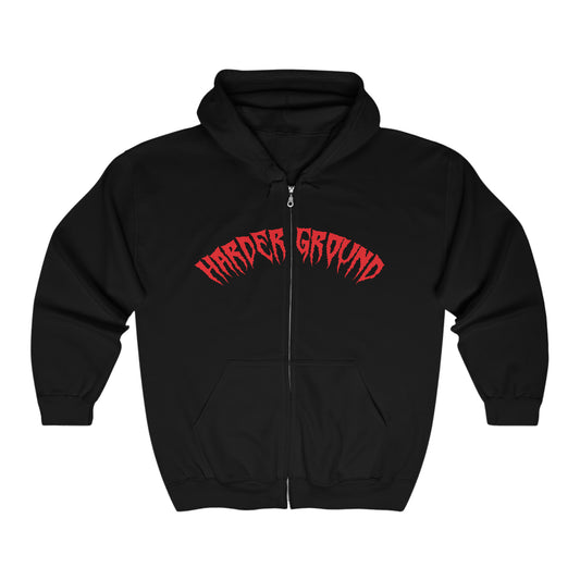 HORROR Harderground - Unisex Heavy Blend™ Full Zip Hooded Sweatshirt - Front logo