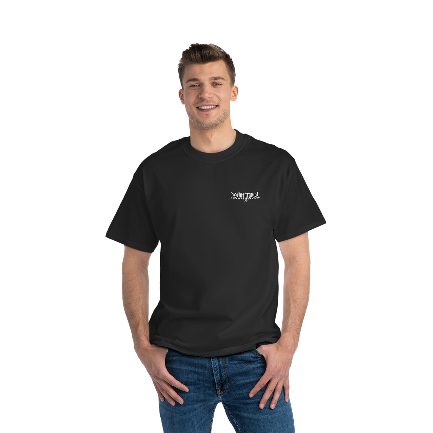 HARDERGROUND - Front & back logo - Beefy-T®  Short-Sleeve T-Shirt