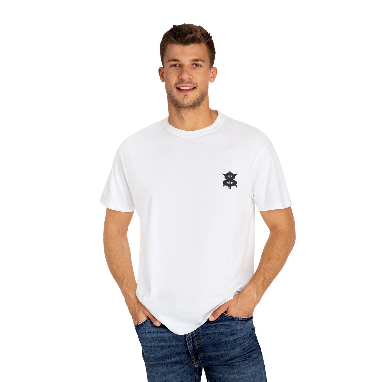 ANGEL Harderground - Unisex Garment-Dyed T-shirt - front & back logo