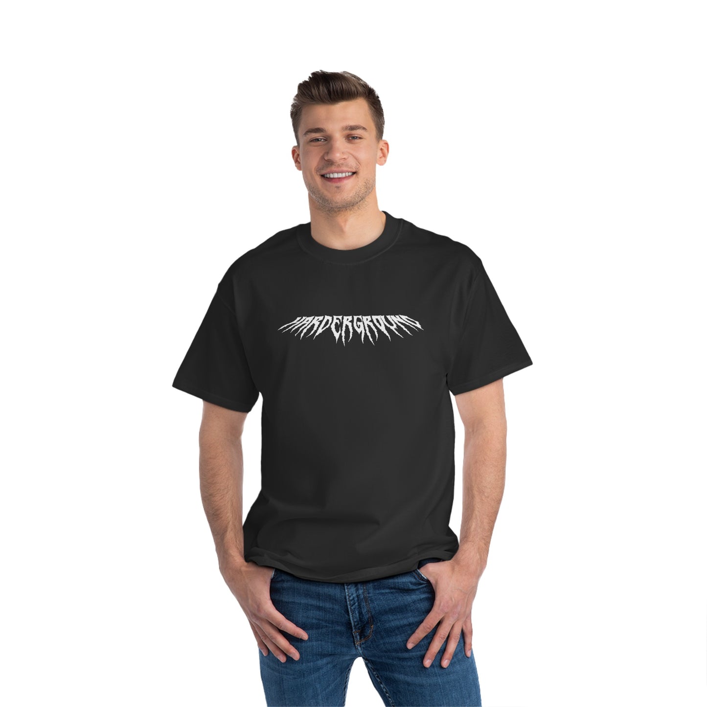 DRACULA Harderground - Front &amp; back logos - Beefy-T® Short-Sleeve T-Shirt