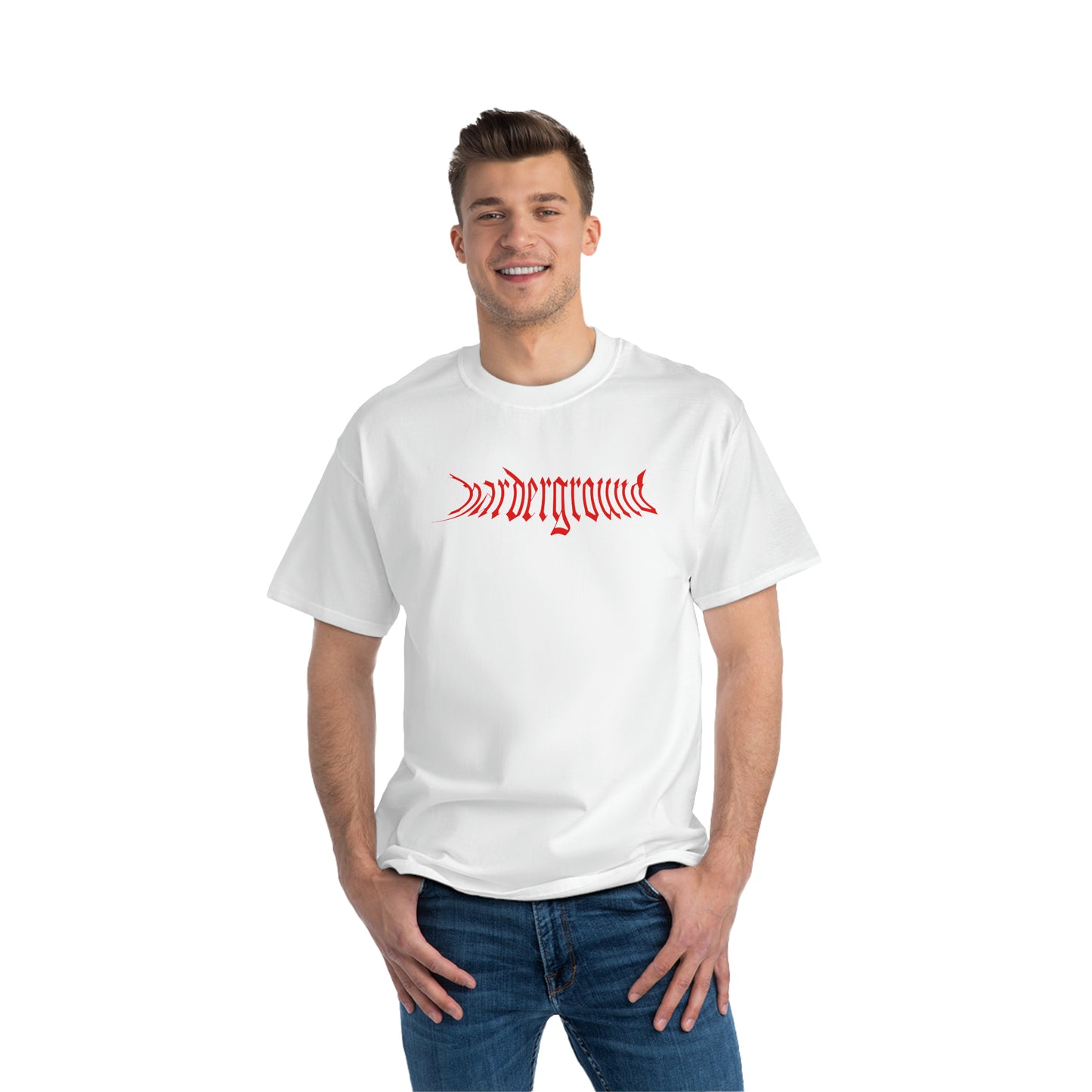 FLOWER Harderground - Front &amp; back logos - Beefy-T® Short-Sleeve T-Shirt