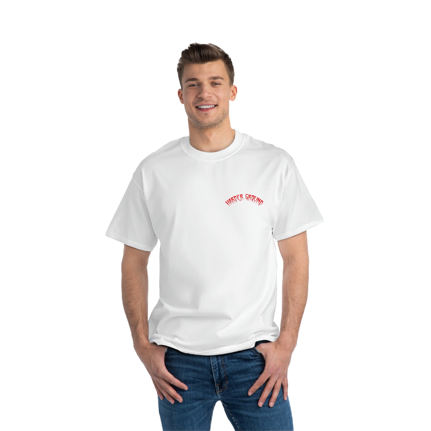 ITALY Harderground - Front &amp; back logos - Beefy-T® Short-Sleeve T-Shirt